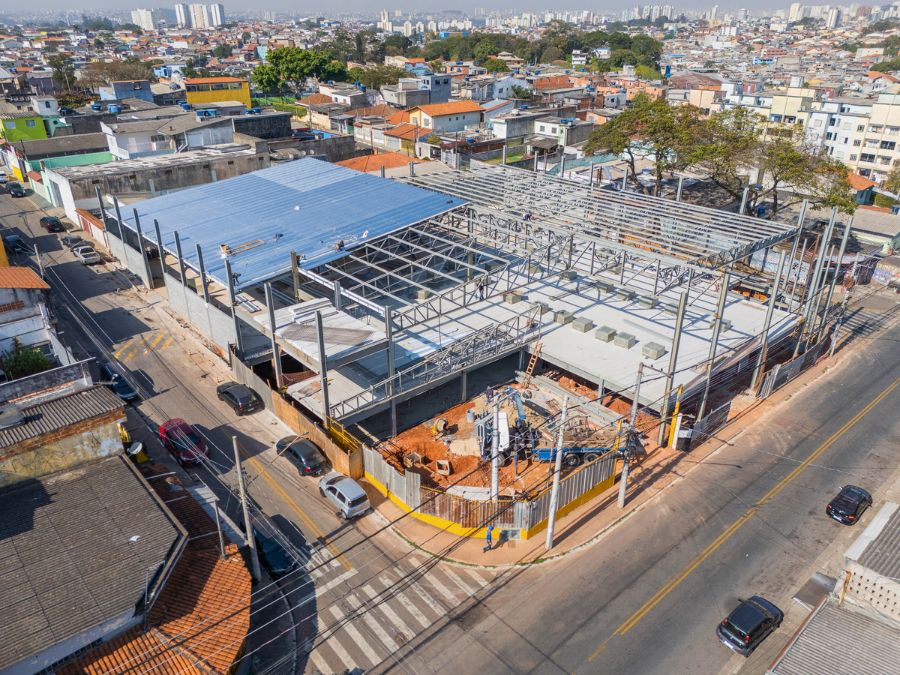 Acompanhamento de obra com drone em São Paulo