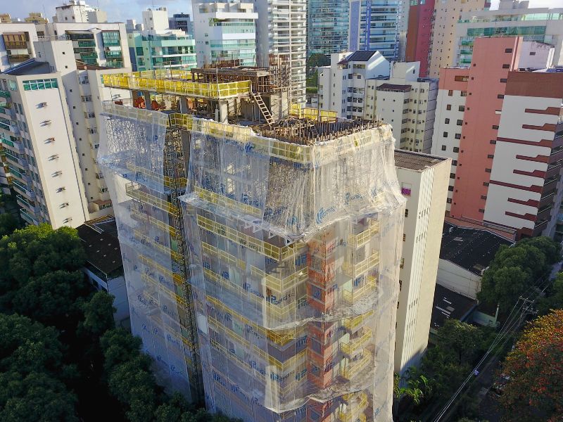 Filmagem com drone obra