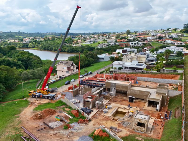 Fotos aéreas com drones para construção civil
