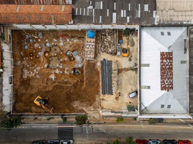 Inspeção de terreno com drone