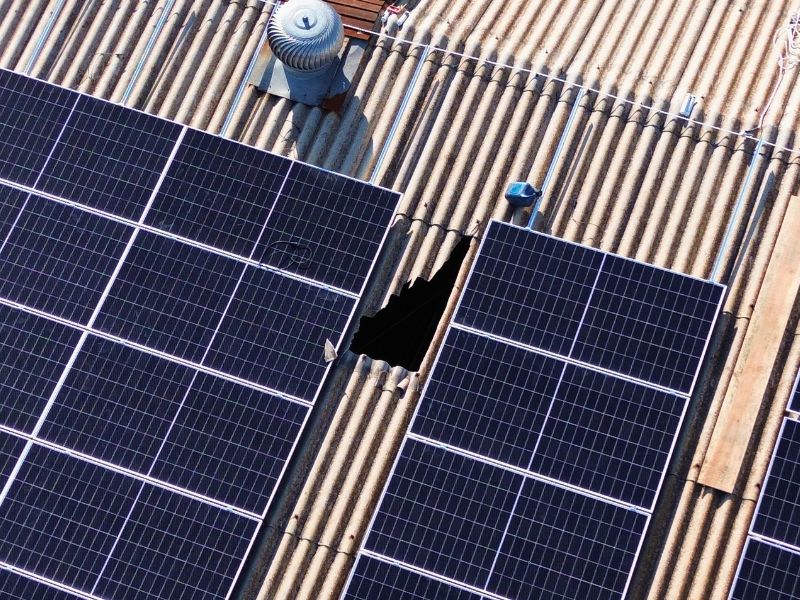 Inspeção de painel solar com drone